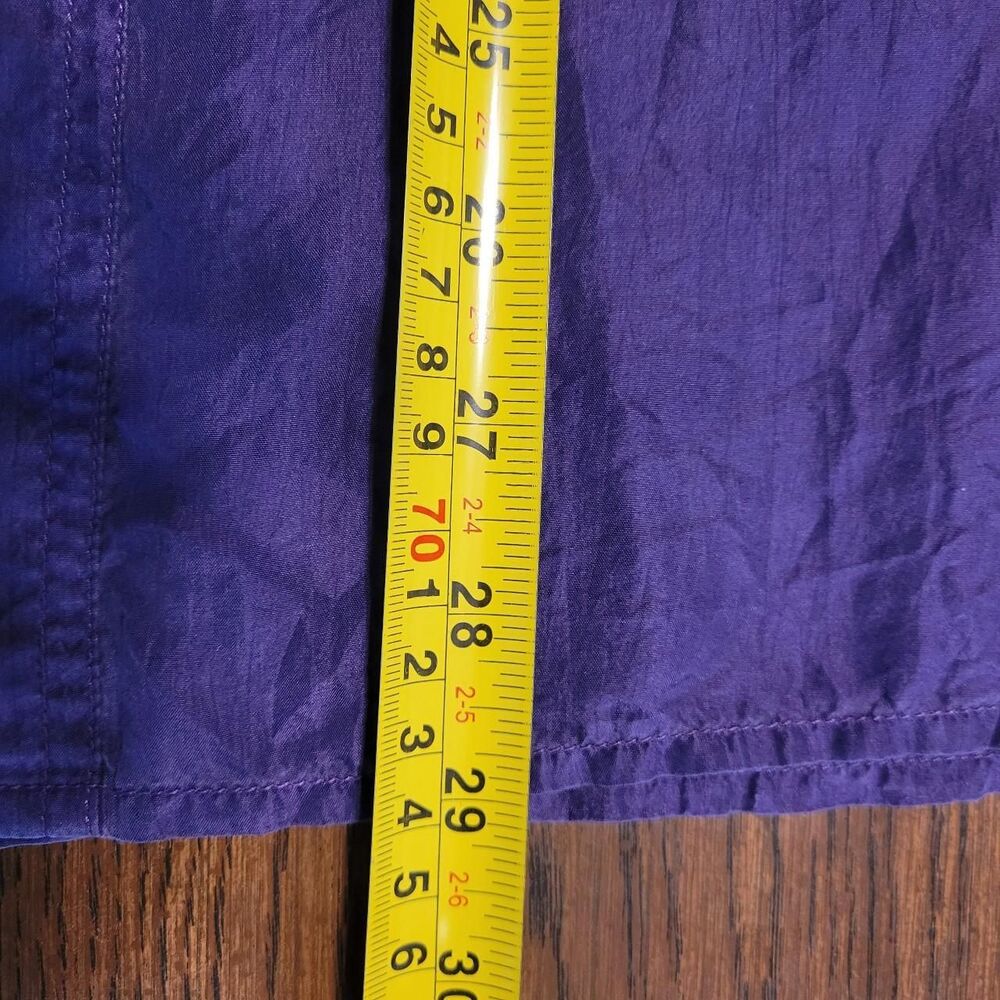 VTG 90s Robert Stock Men's S Purple Silk Shirt - Picture 5 of 6